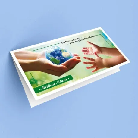 Carte de vœux pliée " Nature "